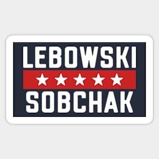 Vote Lebowski Sobchak 2024 Funny The Dude Political Campaign Sticker